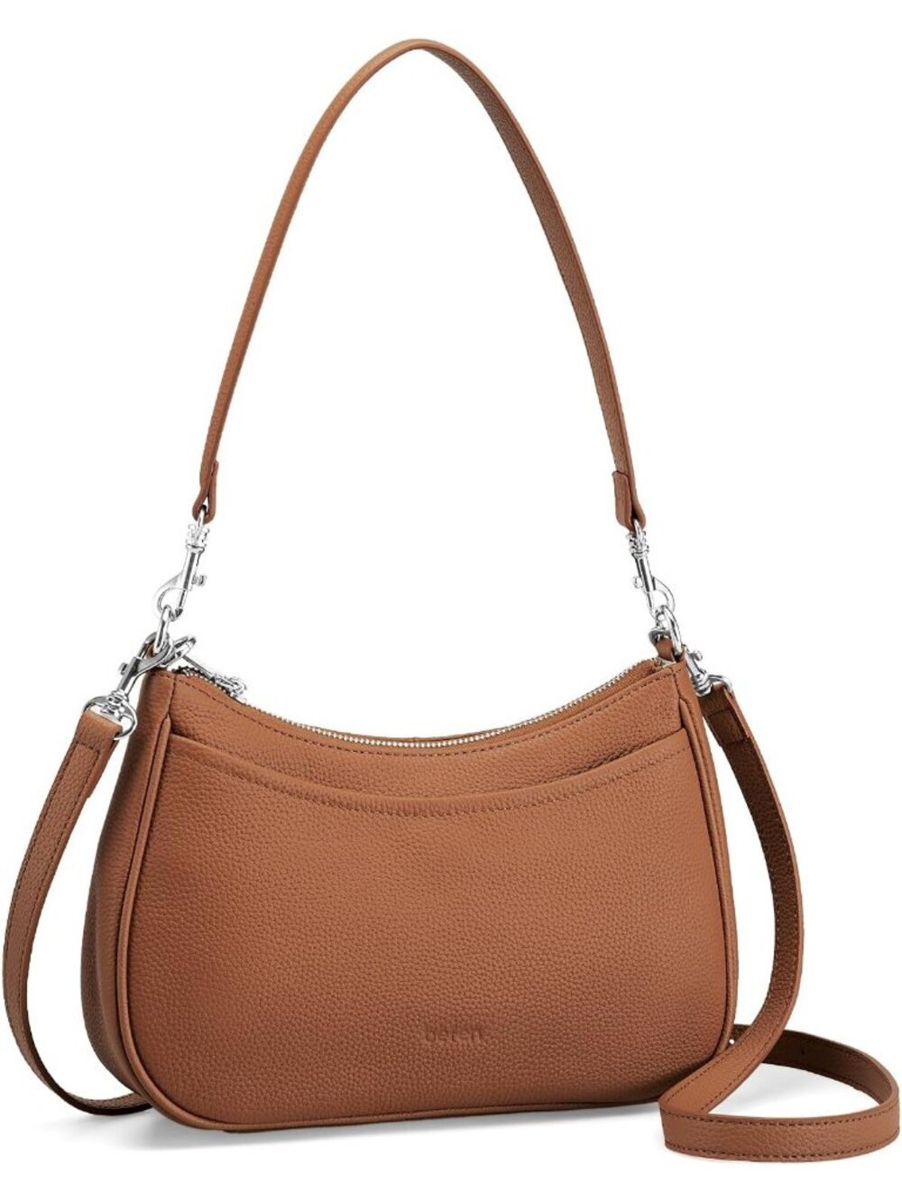 Women's Brown Genuine Leather Anti Theft Purse Trendy Hobo Bag with RFID Handbag